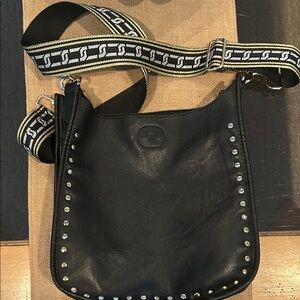 Black Studded Crossbody Bag